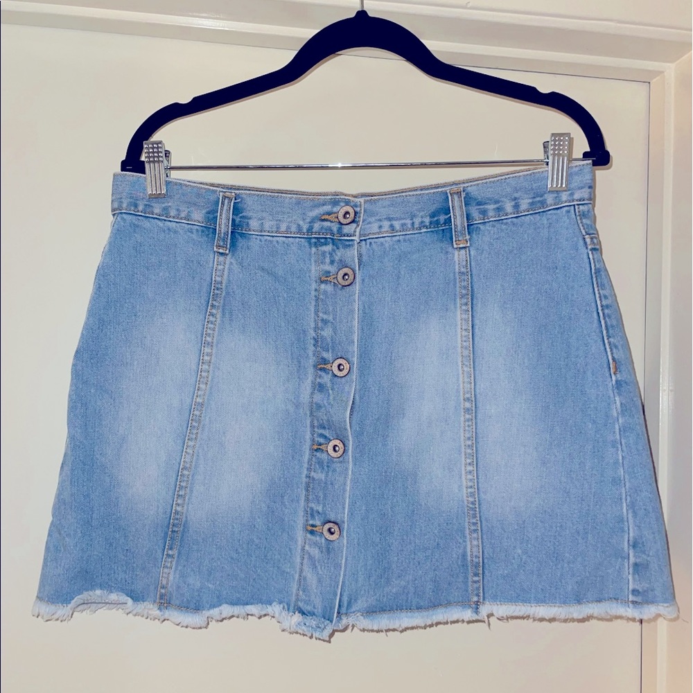 Forever 21 Denim Button-Up Skirt